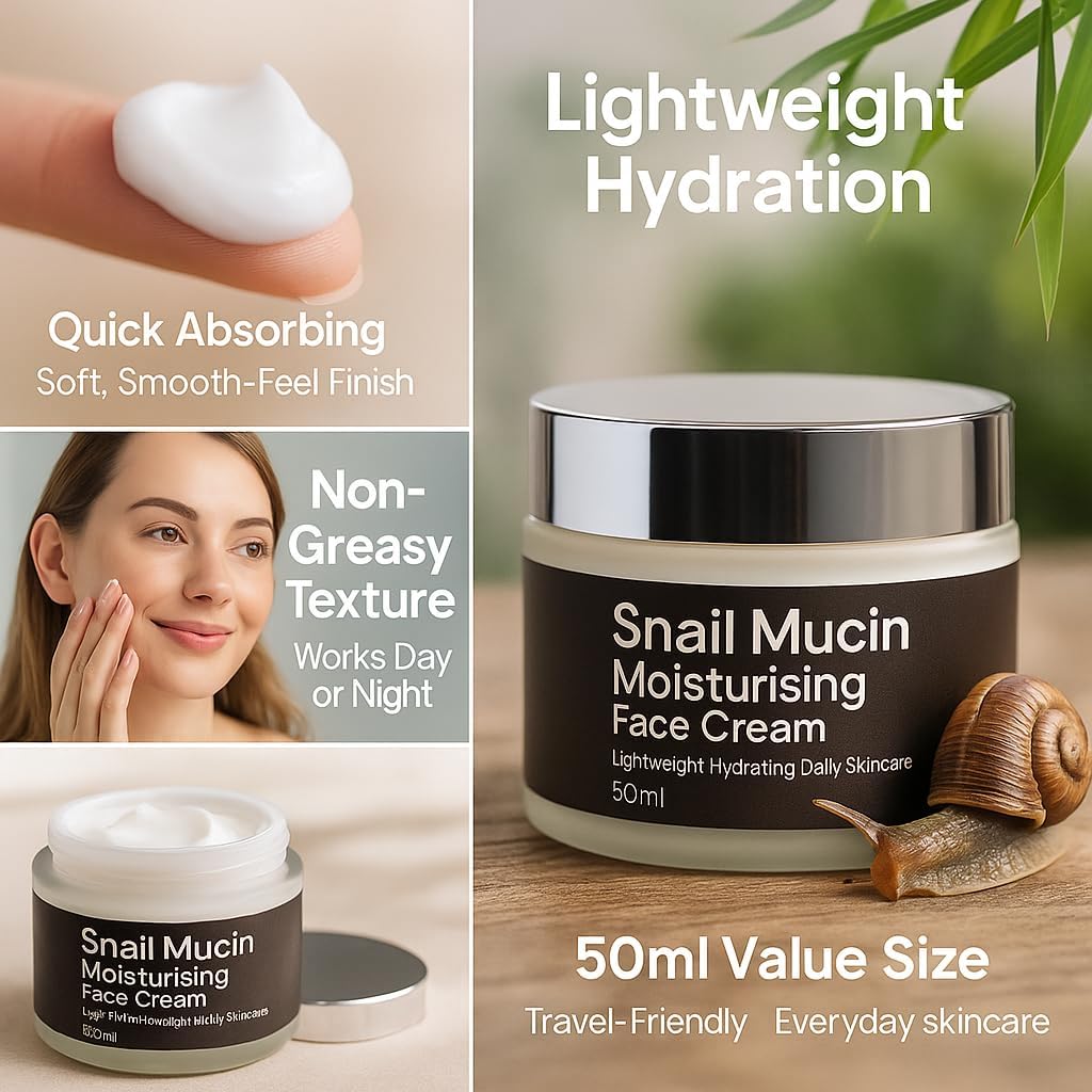Snail Mucin Repair Cream – Deep Hydration, Anti-Aging & Skin Barrier Care