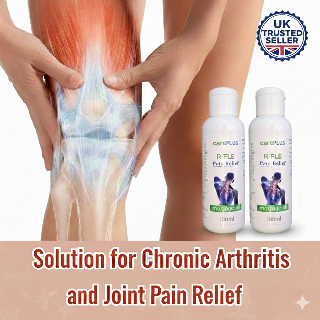 RIFLE Pain Relief Massage Oil 100ml | Arnica, Turmeric & Ginger for Muscle & Joint Comfort