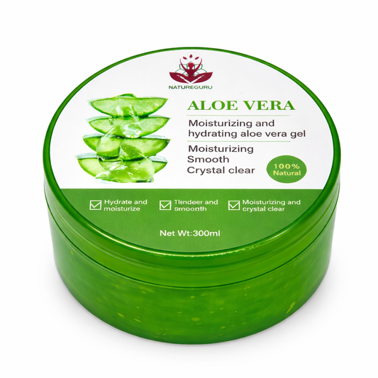 Aloe Vera Gel for Face, Skin & Hair – Natural Hydrating & Soothing Moisturiser for Dry Skin, Sunburn & After Sun Care